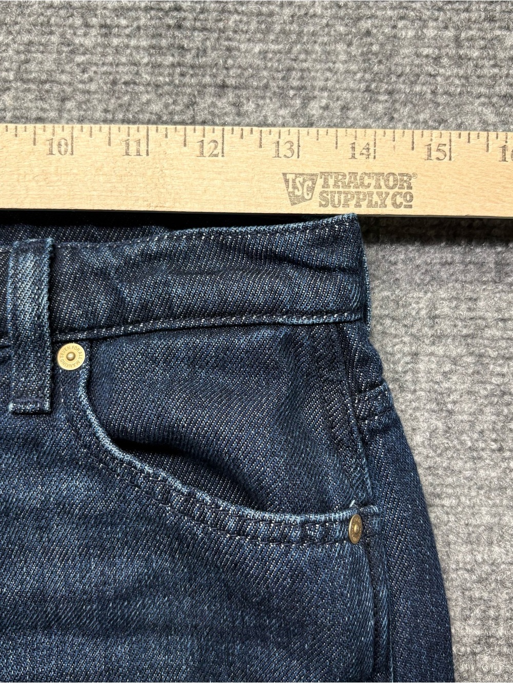 7 For All Mankind Jeans Womens 25 Blue Modern Dojo Tailorless Stormy Wide Leg - Picture 8 of 15